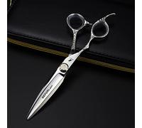 Left Handed Hair Cutting Scissors 6 Inch - Professional Japanese 440C Stainless Steel Shears for Salon and Barber Use,A