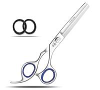 Left Handed Hairdressing Scissors Hair Scissor, Wishbeauty Professional Sharp Left Hand Barber Scissors 6.5” Lefty Hair Cutting Scissors, Hairdresser Scissors Salon Haircut Scissors (Silver Thinning)