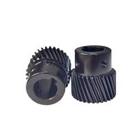 Left Handed Helical Gear 2M 25 Teeth Hole 14-25mm CNC Engraving Transmission Parts Black Pinion With Keyway 2M25T Spur Gears(2M25T-hole16)