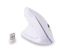 Left Handed Mouse, Wireless 2.4 GHz USB Lefty Left Hand Ergonomic Vertical Mouse, Less Noise Mice with USB Receiver, 6 Buttons 3 Adjustable DPI 800/1200/1600 for Laptop Computer PC Desktop Mac(white)