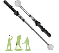 Left-Handed Retractable Golf Swing Trainer Aid for Grip, Warm-up, Strength, Tempo, Chipping & Hitting - Ideal for Indoor Practice and Golf Skill Improvement