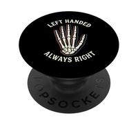 Left Handed Skeleton Hand Retro Vintage Graphic Design PopSockets Adhesive PopGrip