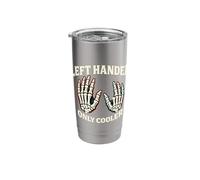 Left Handed Skeleton Hand Retro Vintage Graphic Stainless Steel Insulated Tumbler