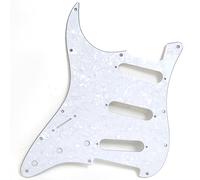 Left-Handed SSS Guitar Pickguard Compatible with Fender Strat Style Electric Guitar, 11-Hole Strat Scratch Plate with Mounting Screws, Replacement Pickguard for Stratocaster Style Guitars (#2)