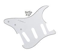 Left-handed White 3Ply 11 Holes Guitar Pickguard SSS with Screws for For ST Style Guitar Electric Guitar Parts