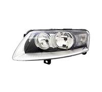 Left Headlight Compatible With Audi A6 2008 2009 2010 2011 VP1491L Front Car Light Lamp Headlamp Driver Side Headlights Assembly Projector Chrome Black LHD