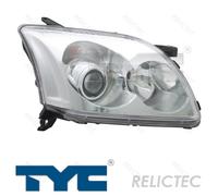 TYC Headlights 20-0370-15-2 Left H7, H1 for right-hand traffic TOYOTA: Avensis II Saloon, Avensis II Hatchback