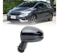 Left N/S Passenger Side Black Front Door Compete Wing Mirror Assembly For Honda Jazz Mk4 2015-2020 Heated Electric Power Fold W/Indicator Light 9 Wires