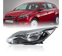Left N/S Passenger Side Black Halogen Headlight Assembly Fits For Ford Focus MK3 Zetec & Titanium 2011-2015 Headlamp W/Bulb RHD