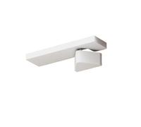 Left Opening Door Closer with Buffer Damper Right Minimalist Sleek Design Anti-Pinch Function L-Shape - White Color Ideal for Home & Office Use