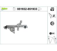 Left Rear Manual Window Regulator Lifter Fits Peugeot 508 Sw 508 Valeo 851932