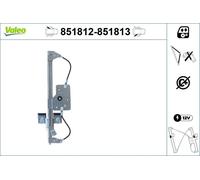 Left Rear Window Regulator VALEO Fits CITROEN C4 Grand Picasso II 13- 9677185280