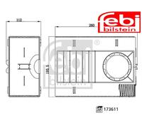 LEFT/ RIGHT AIR FILTER 173611 FEBI BILSTEIN I