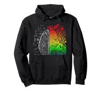 Left Right Brain Psychology Neuroscience Brain Anatomy Pullover Hoodie
