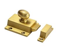 Left Right Cabinet Latch, Overlay Mount Brass Door Bolt with Keeper Plate for Drawer Cupboard Indoor Home Hardware Cabinet Latch Hardware Drawer Bolt Overlay Mount Brass Door Keeper Plate Cupboard Fit