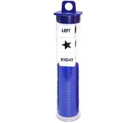 Left Right Center Dice Game Prime Set Bundle with 3 Dices + 36 Chips. Round Tube Storage is Very Convenient for Travel. Easy to Store, Carry Around. (Blue)