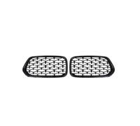 Left Right Front Diamond Grilles Gloss Black Compatible With X2 F39 2018 To 2021 Meteor Style(Black)