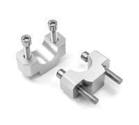 Left&Right Front Handle Bars Motorcycle Handlebar Risers Clamp For HO&NDA CRF1100L Africa Twin Adventure Sports CRF 1100 L 2020- Handle Mount Adapter CNC Aluminum Handlebar Rising(Silver)