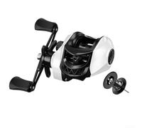 Left Right Hand Baitcasting Reel for Bass Fishing(White Left hand)