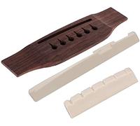 Left Right Handed Acoustic Guitar Bridge with 1pcs Nut Saddle