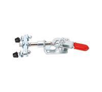 Left Right Push Pull Toggle Clamp, Quick Release Iron Dual Head Clamp with Plastic Handle, 40kg Clamping Force for Metal Plates Circuit Boards Welding Fixtures