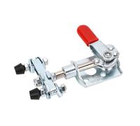 Left Right Push Pull Toggle Clamp, Quick Release Stainless Steel Dual Head Clamp with 40kg Holding Capacity, Plastic Handle for Welding, Machining, and Electronics