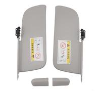 Left & Right Sun Visor Set for Citroën C3 II For SC 1.0-1.4 2009-2016, Gray Plastic Interior Shade Pair Replace OEM 1613251480