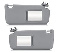 Left & Right Sun Visor with Light for 2006-2013 Toyota RAV4, Driver & Passenger Side Gray Sunvisor Replacement 74320-42501-B2, 74310-42452-B2