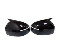 Left & Right Wing Mirror Casing Cap For Hyundai Santa Fe 2024 Car Rearview Side Mirror Cover Wing Cap Exterior Door Housing Shell Trim Sticker ABS Carbon(Gloss Black)