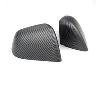 Left & Right Wing Mirror Casing Cap For Tesla Model Y 2019-2023 Side Rearview Mirror Cover Black Carbon Look ABS Mirror Protection Decoration Housing Cap(Matte Carbon look)