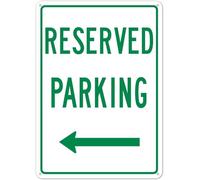 Left Side Green Exclusive Parking Regulation Warning Sign, Weatherproof Clear Plate, Commercial Property Indoor Outdoor Parking Area Safety Wall Decor, 8x12 Inch