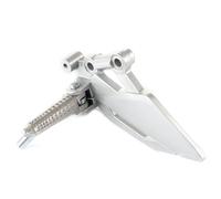 Left Silver Rider Footpeg with Bracket compatible with Lexmoto LXR 125 SY125-10/LXR 380 TR380-GP1/LXR SE 125 SY125-10-SE, compatible with Mitt MITT 125 GP MITT125GP/MITT 400 GPR MITT400GPR