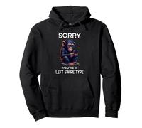Left Swipe Type Funny Online Dating App Cute Chimpanzee Pullover Hoodie