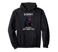 Left Swipe Type Funny Online Dating App Meme Kitten Cat Pullover Hoodie