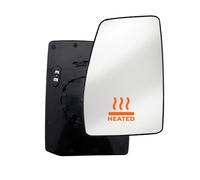 Left Upper Heated Wing Mirror Glass Passenger Side for Ford Transit Custom 2012 Onwards | Replacement OEM BK2117K741BB, 1766587, 1809085 - With Back Plate (Left Upper Heated)
