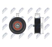 Left V-Ribbed Belt Deflection Guide Pulley Fits FORD Mondeo III 00-07 1117009