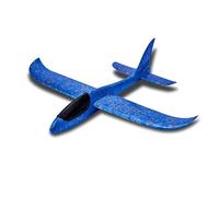 Leftfield Toys Foam Flyerz - 48cm Foam Glider Plane - Blue - Throwing Airplane Toy - Outdoor Fun - Lightweight and Easy-to-Assemble - Hand Launch Glider - For Kids and Adults