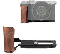 Leftfoto A7CR/A7C II Handgrip L-Shape Bracket with Wooden Grip for Sony A7CR/A7C2 Camera,with Built-in Bottom Arca Quick Release Plate,Ergonomic Retro - Styled Side Handle for Enhanced Grip