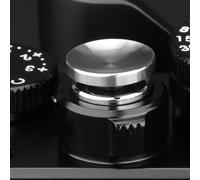 Leftfoto Exquisite Metal Concave Shutter Release Button for Fujifilm X100VI X100V X-T5 X-T4 X-T3 X-T30 X- X-T20 X-PRO3 X-E4 X-E3 Nikon Zf DF Leica Q3 M10 Sony RX1 R etc,Diameter 0.47in Silver