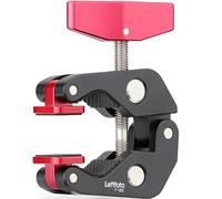 Leftfoto Universal Super Clamp,Crab Shaped Camera Clamp,All-Metal Pliers Clip for HERO 12 11 10 9 DJI Osmo Action 4 3 Sports Camera Tripod Legs/Bicycles/Table/LCD/Microphones w/1/4'' and 3/8'' thread