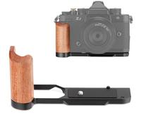 LEFTFOTO Z f Wooden Hand Grip L Bracket for Nikon ZF Camera, with Built-in Bottom Quick Release Plate for Arca for Quickly Switch on Gimbal/Tripods/Handheld Shooting (Black)