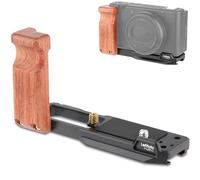 Leftfoto ZV-1 II L Bracket Quick Release Plate with Wooden Grip for Sony ZV-1 II/ZV-1/ZV1F/ZV-1M2/ZV-1 Mark II Vlog Digital Camera,Fit Arca Swiss Standard for DJI RS Ronin Stabilizer