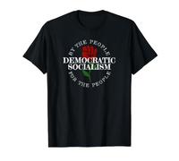Leftist American Democratic Socialism for The People Value Graphic T-Shirt, Men, Black, S