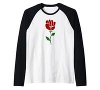 Leftist American Socialist Rose Raglan Baseball Tee