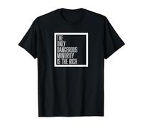 Leftist Anti Capitalism Corporate Greed T-Shirt, Men, Black, Large