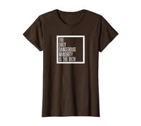 Leftist Anti Capitalism Corporate Greed T-Shirt, Women, Brown, X-Small