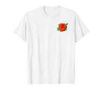 Leftist Democratic Socialist Rose Symbol Value Graphic T-Shirt, Men, White, M