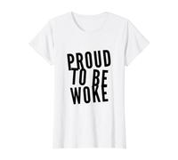 Leftist Politically Well Informed Socialist Proud to Be Woke Value Graphic T-Shirt, Women, White, M