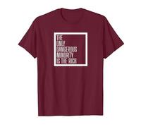 Leftist Pro Immigration Pro Refugee T-Shirt, Men, Burgundy, XX-Large
