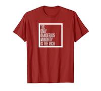 Leftist Pro Immigration Pro Refugee T-Shirt, Men, Cranberry Red, Small